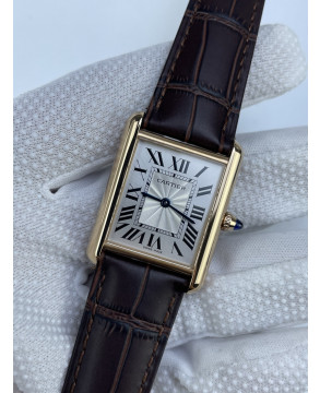 (준비완료/특급배송)NO.2896/AF공장 까르띠에 탱크머스트 25.5미리 라지사이즈 브라운스트랩