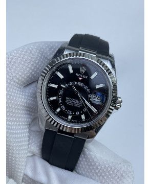 (준비완료/특급배송)NO.2990/ZF공장 롤렉스 Sky-Dweller 336239 SS ZF 11 Best Edition Black Dial on Oysterflex Strap A23J (Gain Weight)